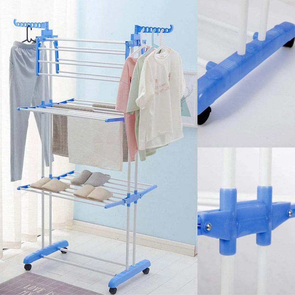 🧺 Tendedero Ajustable 3 Nivel con Ruedas